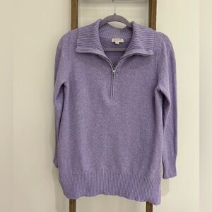 Loft outlet Cozy Soft Lightweight Lavender Half-Zip Sweater Size Small